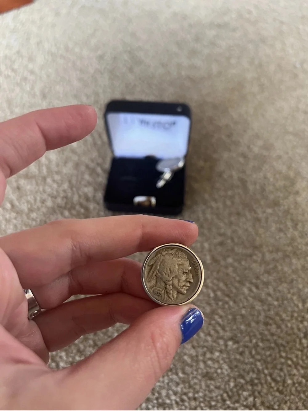 J.J. Weston Authentic 1935 Buffalo Nickel Cufflinks